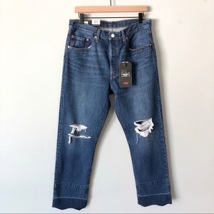 Levi's | 501 Original Cropped Jeans Distressed